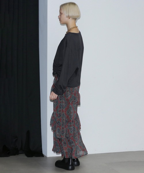 ROSE BUD（ローズバッド）の「オリジナルプリントスカート（スカート・レディース・グリーン/ブラウン・ONE SIZE）」の21枚目の写真