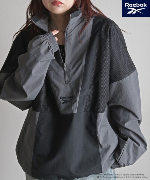 Reebok 別注 レトロデザインナイロンスタンドアノラック セール】【Reebok/リーボック】 別注 レトロデザインナイロンスタンド