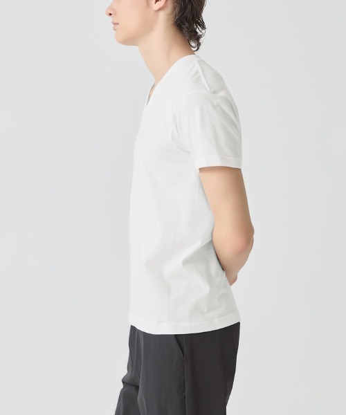 BODY WILD(ボディーワイルド)の「BODY WILD/ボディワイルド Vネック Tシャツ 抗菌防臭加工 2枚組 綿100%(Tシャツ/カットソー・メンズ・ホワイト/ブラック/杢グレー・MEDIUM/LARGE/X-LARGE)」の5枚目の写真