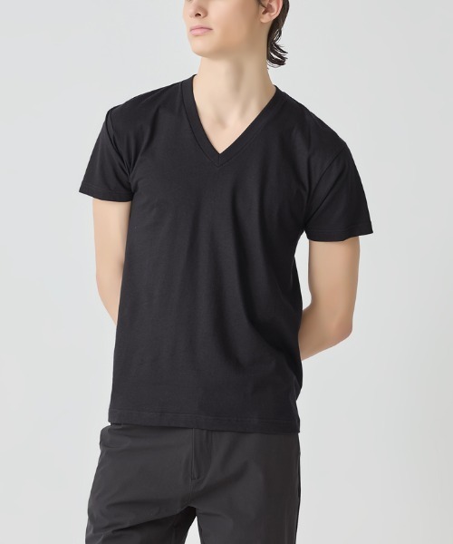 BODY WILD(ボディーワイルド)の「BODY WILD/ボディワイルド Vネック Tシャツ 抗菌防臭加工 2枚組 綿100%(Tシャツ/カットソー・メンズ・ホワイト/ブラック/杢グレー・MEDIUM/LARGE/X-LARGE)」の20枚目の写真