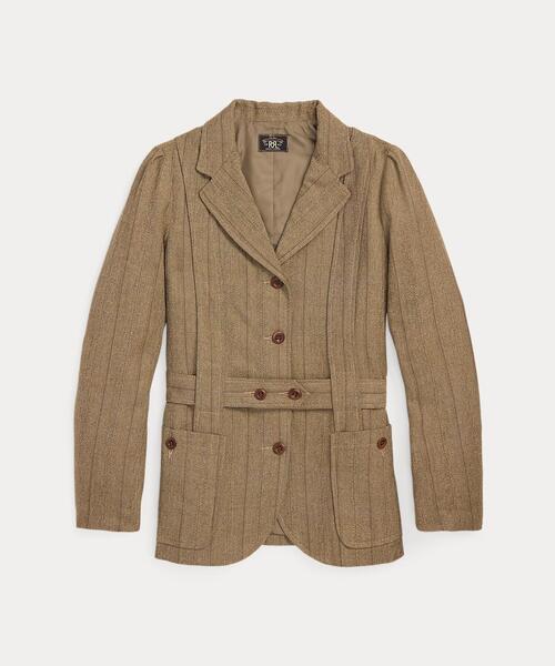 RRL(ダブル アール エル)の「Fベルテッド ツイード ジャケット(テーラードジャケット・レディース・ブラウン・1/3/2/4/5)」の1枚目の写真