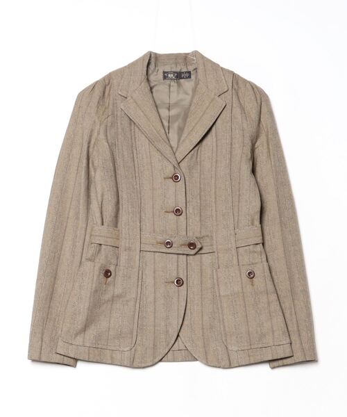 RRL(ダブル アール エル)の「Fベルテッド ツイード ジャケット(テーラードジャケット・レディース・ブラウン・1/3/2/4/5)」の4枚目の写真