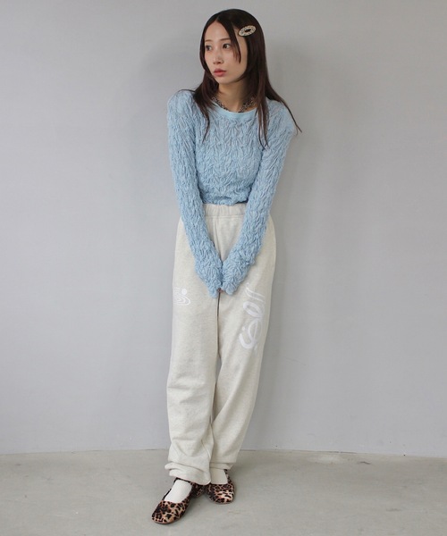 SANSeLF（サンセルフ）の「くしゅくしゅトップス【SANSeLF】 sanw25s021（その他トップス・レディース・ブラック/ライトブルー・FREE）」の8枚目の写真