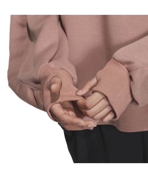 adidas(アディダス)の「アディダス adidas Lux AC スペーサー ハーフジップ スウェットシャツ(スウェット・レディース・スモークピンク/ブラック/ホワイト・M/L)」の16枚目の写真