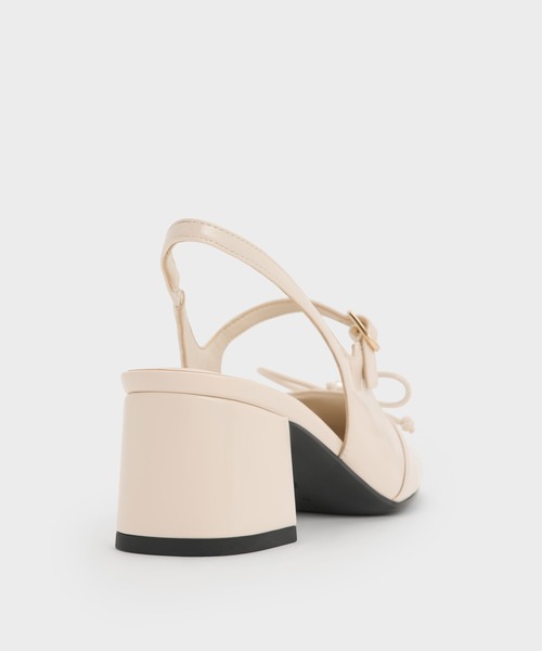 CHARLES & KEITH（チャールズ & キース）の「ボウクリスタルパール スリングバックメリージェーンパンプス（パンプス・レディース・ブラック系その他6/バーガンディー/オフホワイト・22cm/22.5cm/23cm/23.5cm/24.5cm/25cm/25.5cm/26.5cm）」の15枚目の写真