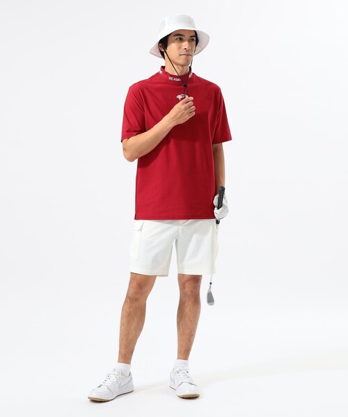 BEAMS GOLF モックネック半袖シャツXL ストレッチ 吸水速乾/UVカット/伸縮性】〈MEN〉BEAMS GOLF ORANGE LABEL