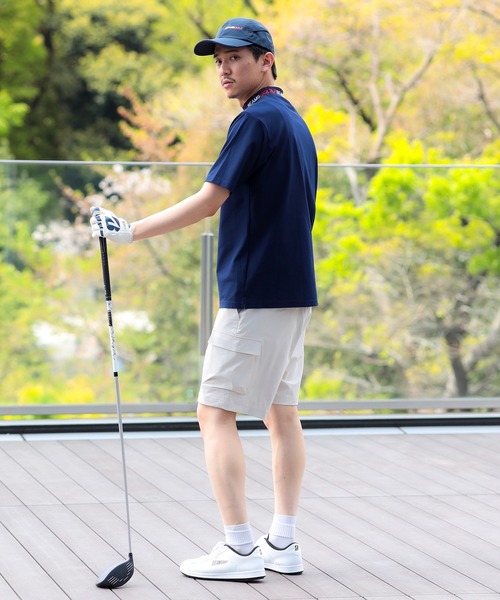 BEAMS GOLF(ビームスゴルフ)の「ORANGE LABEL / フレックスドライ モックネック シャツ(Tシャツ/カットソー・メンズ・ベージュ/ネイビー/レッド/グリーン・S/M/L/XL)」の6枚目の写真