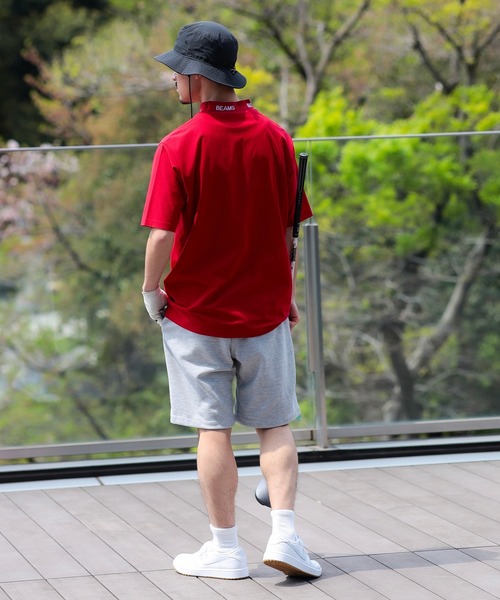 BEAMS GOLF(ビームスゴルフ)の「ORANGE LABEL / フレックスドライ モックネック シャツ(Tシャツ/カットソー・メンズ・ベージュ/ネイビー/レッド/グリーン・S/M/L/XL)」の10枚目の写真