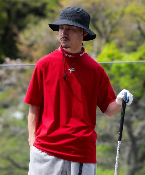 BEAMS GOLF(ビームスゴルフ)の「ORANGE LABEL / フレックスドライ モックネック シャツ(Tシャツ/カットソー・メンズ・ベージュ/ネイビー/レッド/グリーン・S/M/L/XL)」の11枚目の写真