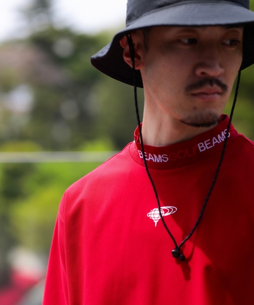 BEAMS GOLF(ビームスゴルフ)の「ORANGE LABEL / フレックスドライ モックネック シャツ(Tシャツ/カットソー・メンズ・ベージュ/ネイビー/レッド/グリーン・S/M/L/XL)」の12枚目の写真