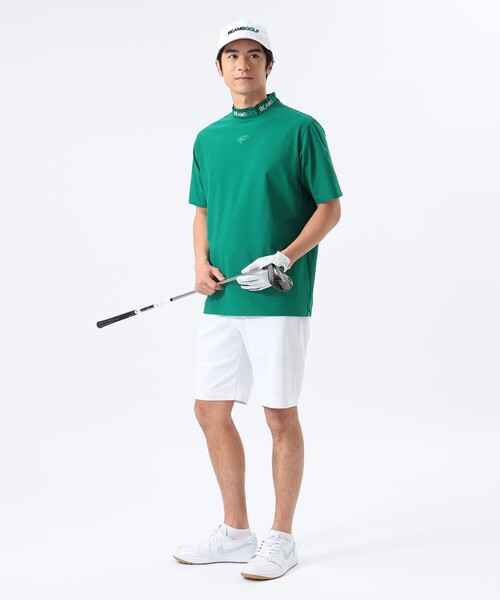 BEAMS GOLF(ビームスゴルフ)の「ORANGE LABEL / フレックスドライ モックネック シャツ(Tシャツ/カットソー・メンズ・ベージュ/ネイビー/レッド/グリーン・S/M/L/XL)」の19枚目の写真