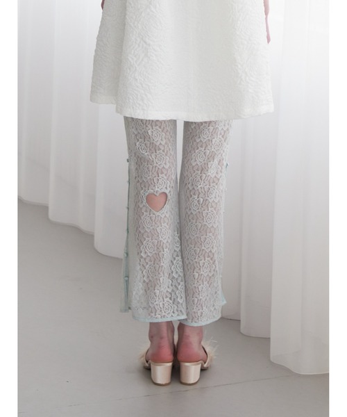 Heart trimming lace pants