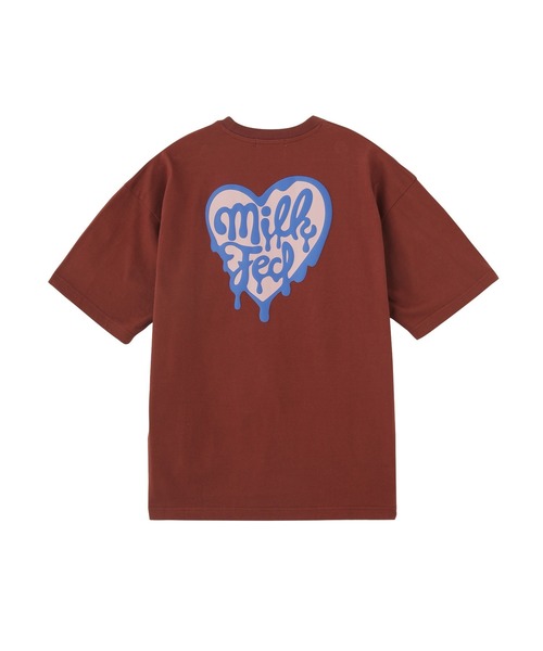 MILKFED.（ミルクフェド）の「MELTY HEART FOAM PRINT WIDE S/S TEE（Tシャツ/カットソー・レディース・レッド/ブラウン/ホワイト/ブラック・L/M）」の3枚目の写真