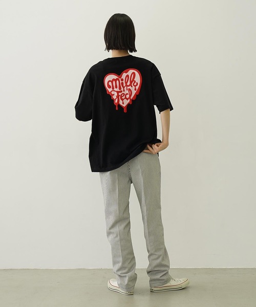 セール】MELTY HEART FOAM PRINT WIDE S/S TEE（Tシャツ