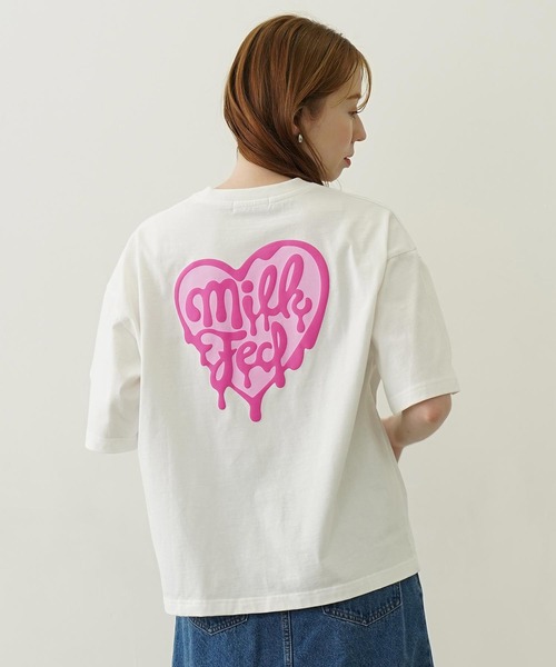 セール】MELTY HEART FOAM PRINT WIDE S/S TEE（Tシャツ