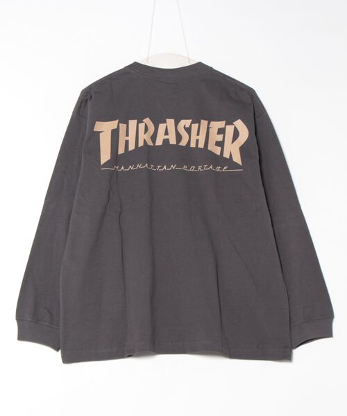 Manhattan Portage（マンハッタンポーテージ）の「L/S Print T-Shirt THRASHER（Tシャツ/カットソー・メンズ・ブラック/ホワイト/チャコール・SMALL/MEDIUM/LARGE/X-LARGE）」の14枚目の写真