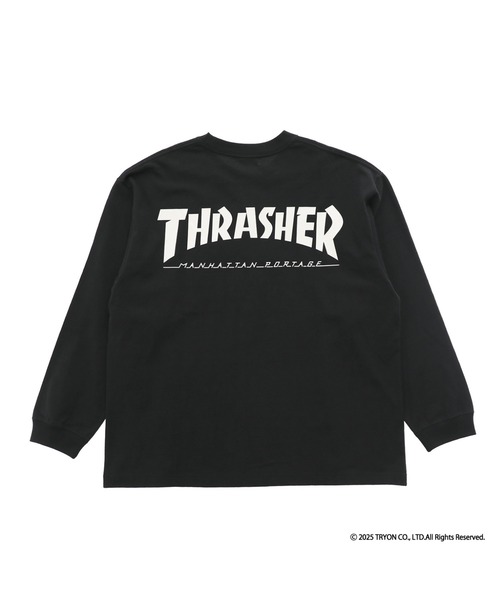 Manhattan Portage（マンハッタンポーテージ）の「L/S Print T-Shirt THRASHER（Tシャツ/カットソー・メンズ・ブラック/ホワイト/チャコール・SMALL/MEDIUM/LARGE/X-LARGE）」の6枚目の写真