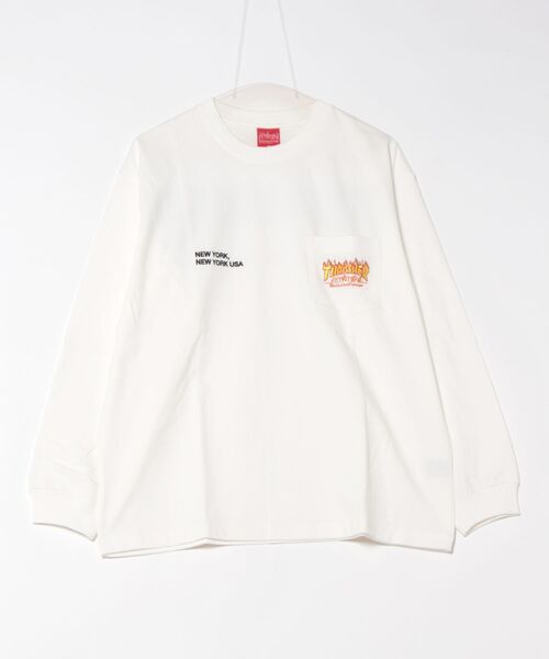 Manhattan Portage（マンハッタンポーテージ）の「L/S Print T-Shirt THRASHER（Tシャツ/カットソー・メンズ・ブラック/ホワイト/チャコール・SMALL/MEDIUM/LARGE/X-LARGE）」の11枚目の写真