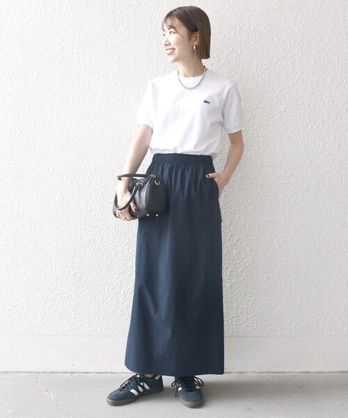 SHIPS any別注】LACOSTE:〈洗濯機可能〉PIQUE クルーネック Tシャツ