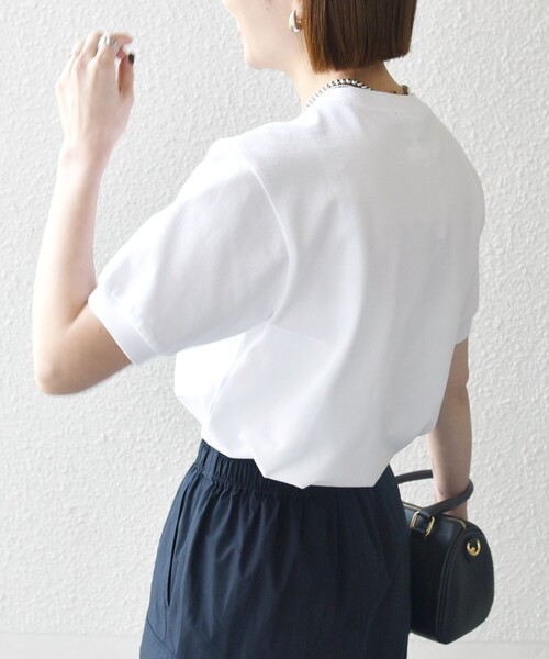 LACOSTE(ラコステ)の「【SHIPS any別注】LACOSTE:〈洗濯機可能〉PIQUE クルーネック Tシャツ 26SS(Tシャツ/カットソー・レディース・ライトグリーン/ホワイト/ネイビー/ベージュ・ONE SIZE)」の10枚目の写真