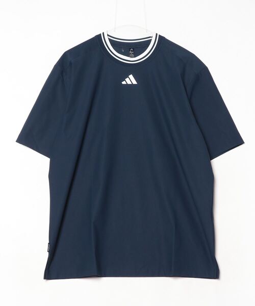 adidas（アディダス）の「ビヨンド ザ コース ツイストニット ルーズフィット クルーネック半袖ポロ【adidas Golf/アディダスゴルフ】（ポロシャツ・メンズ・ネイビー/クリーム・LARGE/MEDIUM/SMALL/X-LARGE/XX-LARGE）」の15枚目の写真