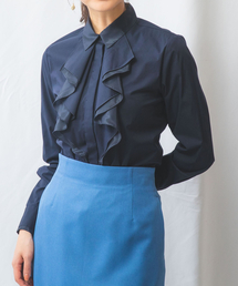 NARACAMICIE（ナラカミーチェ）の「【NARACAMICIE】衿フリルブロード長袖シャツ（シャツ/ブラウス）」