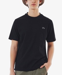 LACOSTE 黒 Tシャツ 新品 LACOSTE tシャツ スモールパリロゴクルーネックTシャツ メンズ