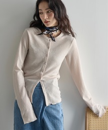 THE YOn | 2WAYリップルジャガードサマーカーディガン(Tシャツ/カットソー)