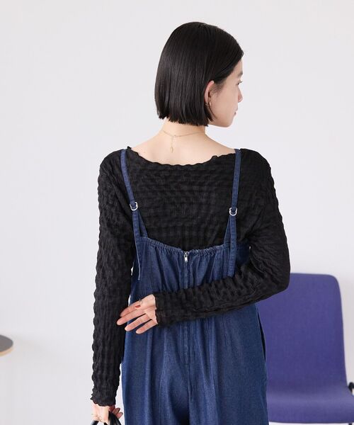AMERICAN HOLIC(アメリカンホリック)の「ぽこぽこカットプルオーバー(Tシャツ/カットソー・レディース・ライトイエロー/ブルーグリーン/アイボリー/ブラック・L/M)」の20枚目の写真