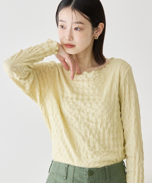 tシャツ 「主役TOPS」ポコシアープルオーバー レディース tシャツ シアーボーダープルオーバー レディース : ZOZOTOWN