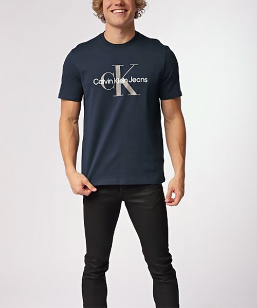   CKモノグラムロゴ クルーネック 半袖 Tシャツ セール】【 Calvin Klein / カルバン クライン 】- モノグラム