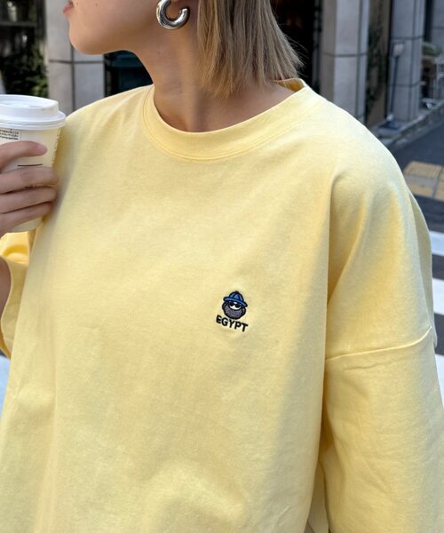 CIAOPANIC TYPY（チャオパニックティピー）の「【ojisan】ユニセックスワンポイントサガラ刺繍半袖Tee（Tシャツ/カットソー・レディース・イエロー/ホワイト系その他/ホワイト/チャコールグレー/グレー/ブラック系その他/ホワイト系その他2/グリーン系その他・LARGE/MEDIUM）」の16枚目の写真