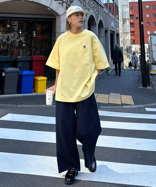 CIAOPANIC TYPY（チャオパニックティピー）の「【ojisan】ユニセックスワンポイントサガラ刺繍半袖Tee（Tシャツ/カットソー・レディース・イエロー/ホワイト系その他/ホワイト/チャコールグレー/グレー/ブラック系その他/ホワイト系その他2/グリーン系その他・LARGE/MEDIUM）」の17枚目の写真