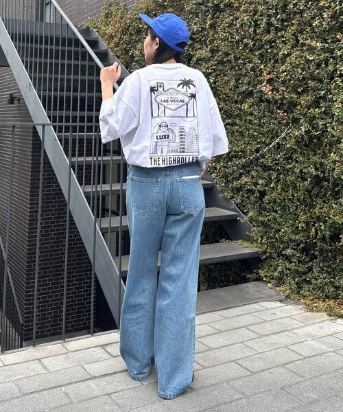 CIAOPANIC TYPY（チャオパニックティピー）の「【ojisan】ユニセックスワンポイントサガラ刺繍半袖Tee（Tシャツ/カットソー・レディース・イエロー/ホワイト系その他/ホワイト/チャコールグレー/グレー/ブラック系その他/ホワイト系その他2/グリーン系その他・LARGE/MEDIUM）」の21枚目の写真