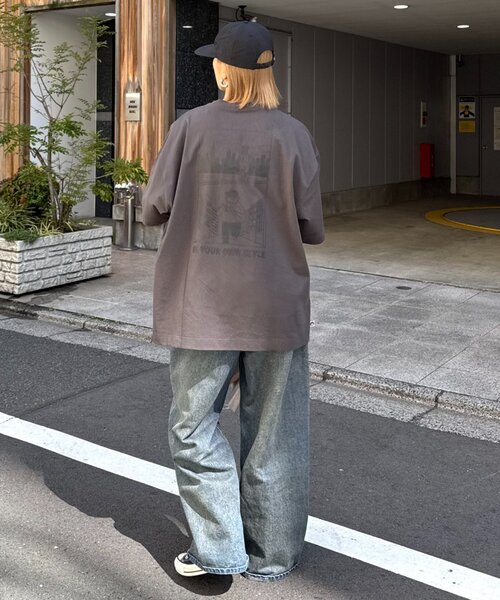 ojisan】ユニセックスワンポイントサガラ刺繍半袖Tee（Tシャツ