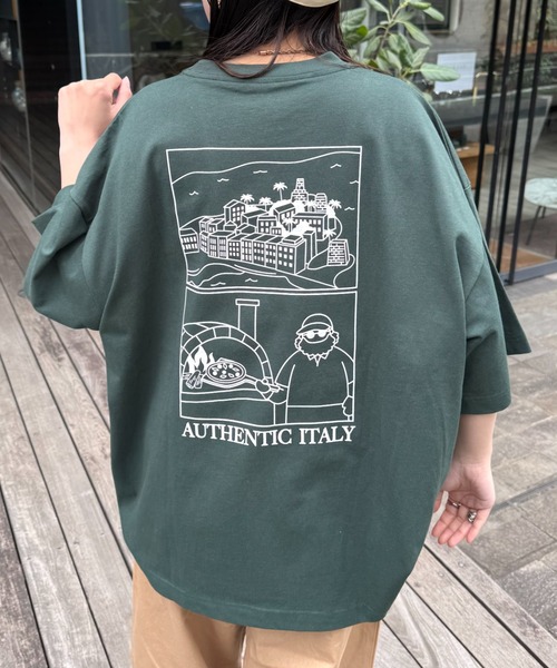 CIAOPANIC TYPY（チャオパニックティピー）の「【ojisan】ユニセックスワンポイントサガラ刺繍半袖Tee（Tシャツ/カットソー・レディース・イエロー/ホワイト系その他/ホワイト/チャコールグレー/グレー/ブラック系その他/ホワイト系その他2/グリーン系その他・LARGE/MEDIUM）」の8枚目の写真