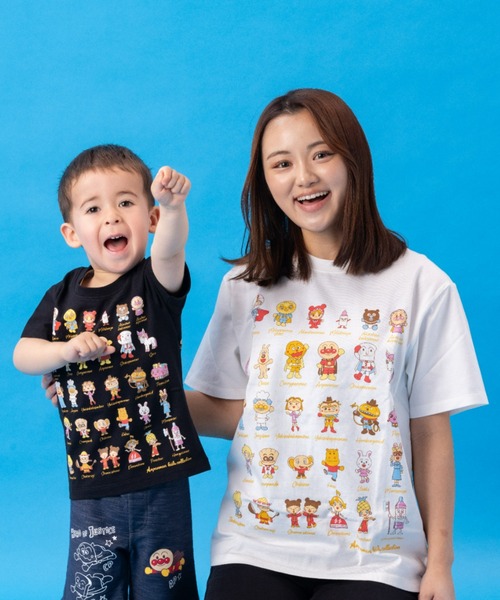 ANPANMAN KIDS COLLECTION（アンパンマンキッズコレクション）の「なかまいっぱい半袖Tシャツ大人（Tシャツ/カットソー・レディース・オフホワイト・S/M/L/LL）」の3枚目の写真