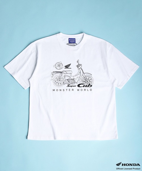 WESTSEA(ウエストシー)の「HONDA × MONSTER WORLD プリント ワンポイント刺繍 半袖Tシャツ(Tシャツ/カットソー・メンズ・ホワイト/ブラック系その他/ブラック/ホワイト系その他・M/L)」の5枚目の写真
