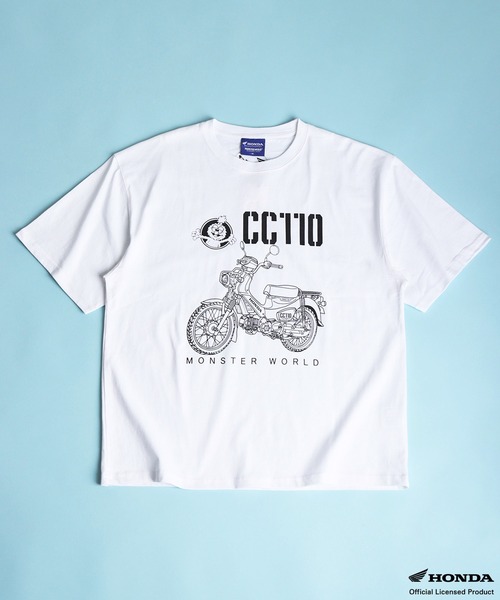 WESTSEA(ウエストシー)の「HONDA × MONSTER WORLD プリント ワンポイント刺繍 半袖Tシャツ(Tシャツ/カットソー・メンズ・ホワイト/ブラック系その他/ブラック/ホワイト系その他・M/L)」の8枚目の写真