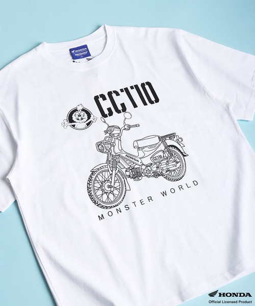WESTSEA(ウエストシー)の「HONDA × MONSTER WORLD プリント ワンポイント刺繍 半袖Tシャツ(Tシャツ/カットソー・メンズ・ホワイト/ブラック系その他/ブラック/ホワイト系その他・M/L)」の10枚目の写真
