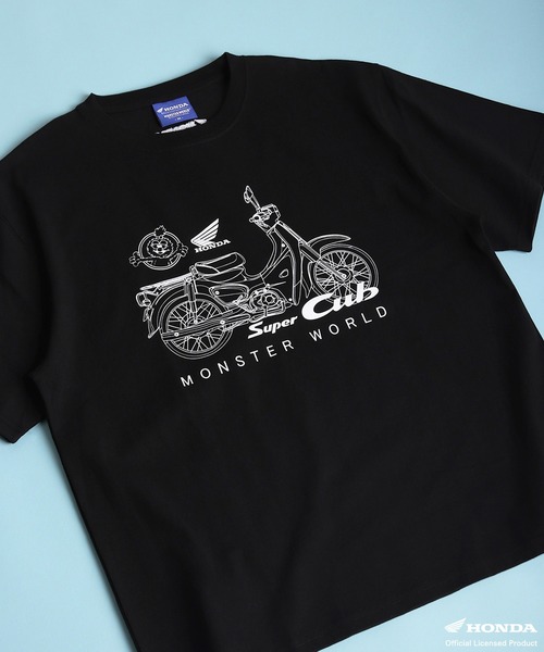 WESTSEA(ウエストシー)の「HONDA × MONSTER WORLD プリント ワンポイント刺繍 半袖Tシャツ(Tシャツ/カットソー・メンズ・ホワイト/ブラック系その他/ブラック/ホワイト系その他・M/L)」の13枚目の写真