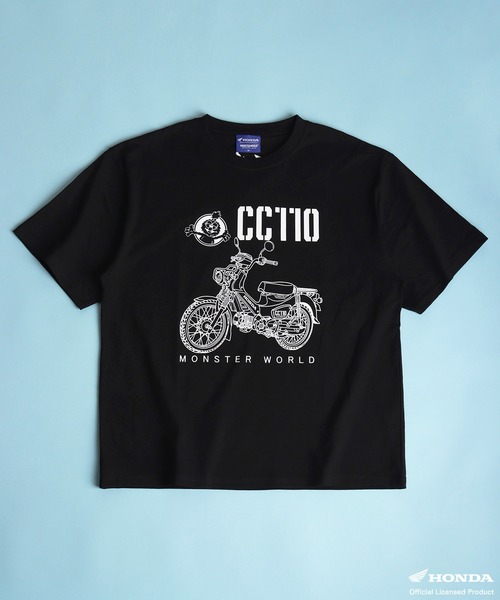 WESTSEA(ウエストシー)の「HONDA × MONSTER WORLD プリント ワンポイント刺繍 半袖Tシャツ(Tシャツ/カットソー・メンズ・ホワイト/ブラック系その他/ブラック/ホワイト系その他・M/L)」の14枚目の写真