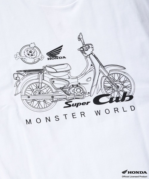 WESTSEA(ウエストシー)の「HONDA × MONSTER WORLD プリント ワンポイント刺繍 半袖Tシャツ(Tシャツ/カットソー・メンズ・ホワイト/ブラック系その他/ブラック/ホワイト系その他・M/L)」の17枚目の写真