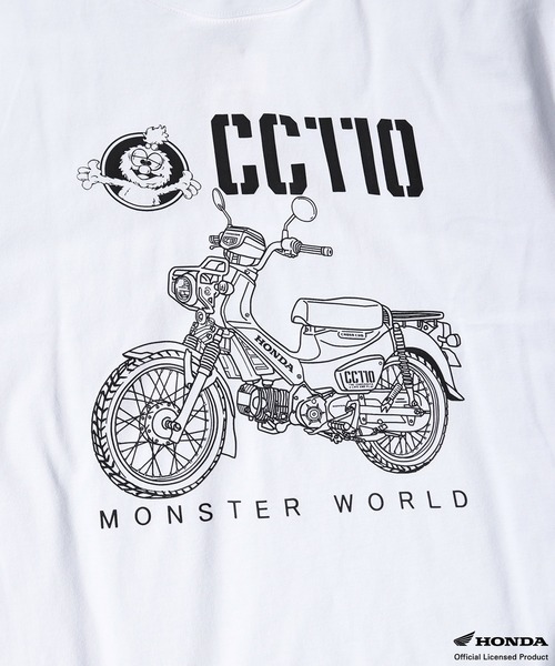 WESTSEA(ウエストシー)の「HONDA × MONSTER WORLD プリント ワンポイント刺繍 半袖Tシャツ(Tシャツ/カットソー・メンズ・ホワイト/ブラック系その他/ブラック/ホワイト系その他・M/L)」の19枚目の写真