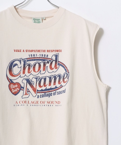 POWER TO THE PEOPLE（パワートゥーザピープル）の「POWER TO THE PEOPLE/パワートゥザピープル ヴィンテージ古着ライク フロント バックプリント ノースリーブTシャツ レディース メンズ トップス（Tシャツ/カットソー・レディース・オフホワイト/ブラック/ブラック系その他/ブラック系その他2/グレー系その他/ホワイト系その他/グレー系その他2/チャコール/ホワイト系その他2・LL/L/M）」の3枚目の写真