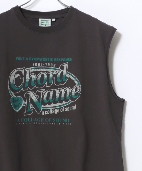 POWER TO THE PEOPLE（パワートゥーザピープル）の「POWER TO THE PEOPLE/パワートゥザピープル ヴィンテージ古着ライク フロント バックプリント ノースリーブTシャツ レディース メンズ トップス（Tシャツ/カットソー・レディース・オフホワイト/ブラック/ブラック系その他/ブラック系その他2/グレー系その他/ホワイト系その他/グレー系その他2/チャコール/ホワイト系その他2・LL/L/M）」の8枚目の写真