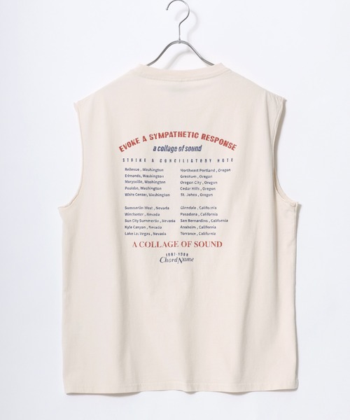 POWER TO THE PEOPLE（パワートゥーザピープル）の「POWER TO THE PEOPLE/パワートゥザピープル ヴィンテージ古着ライク フロント バックプリント ノースリーブTシャツ レディース メンズ トップス（Tシャツ/カットソー・レディース・オフホワイト/ブラック/ブラック系その他/ブラック系その他2/グレー系その他/ホワイト系その他/グレー系その他2/チャコール/ホワイト系その他2・LL/L/M）」の15枚目の写真