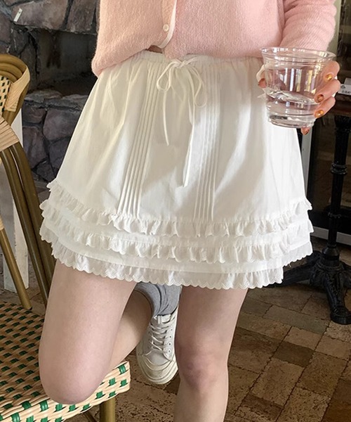 HOOK(フック)の「【HOOK】for girls レースフリルガーリースカート(スカート・レディース・ホワイト/ブラック・SMALL/MEDIUM/LARGE)」の21枚目の写真