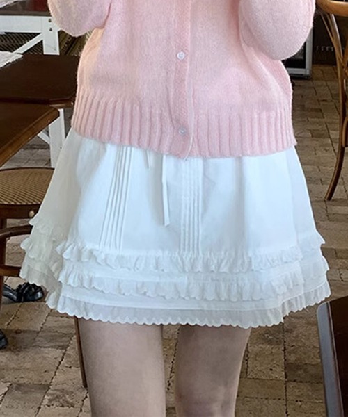 HOOK(フック)の「【HOOK】for girls レースフリルガーリースカート(スカート・レディース・ホワイト/ブラック・SMALL/MEDIUM/LARGE)」の19枚目の写真