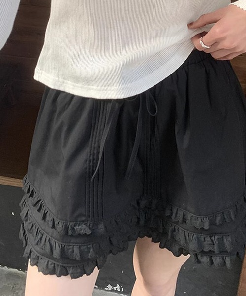 HOOK(フック)の「【HOOK】for girls レースフリルガーリースカート(スカート・レディース・ホワイト/ブラック・SMALL/MEDIUM/LARGE)」の11枚目の写真